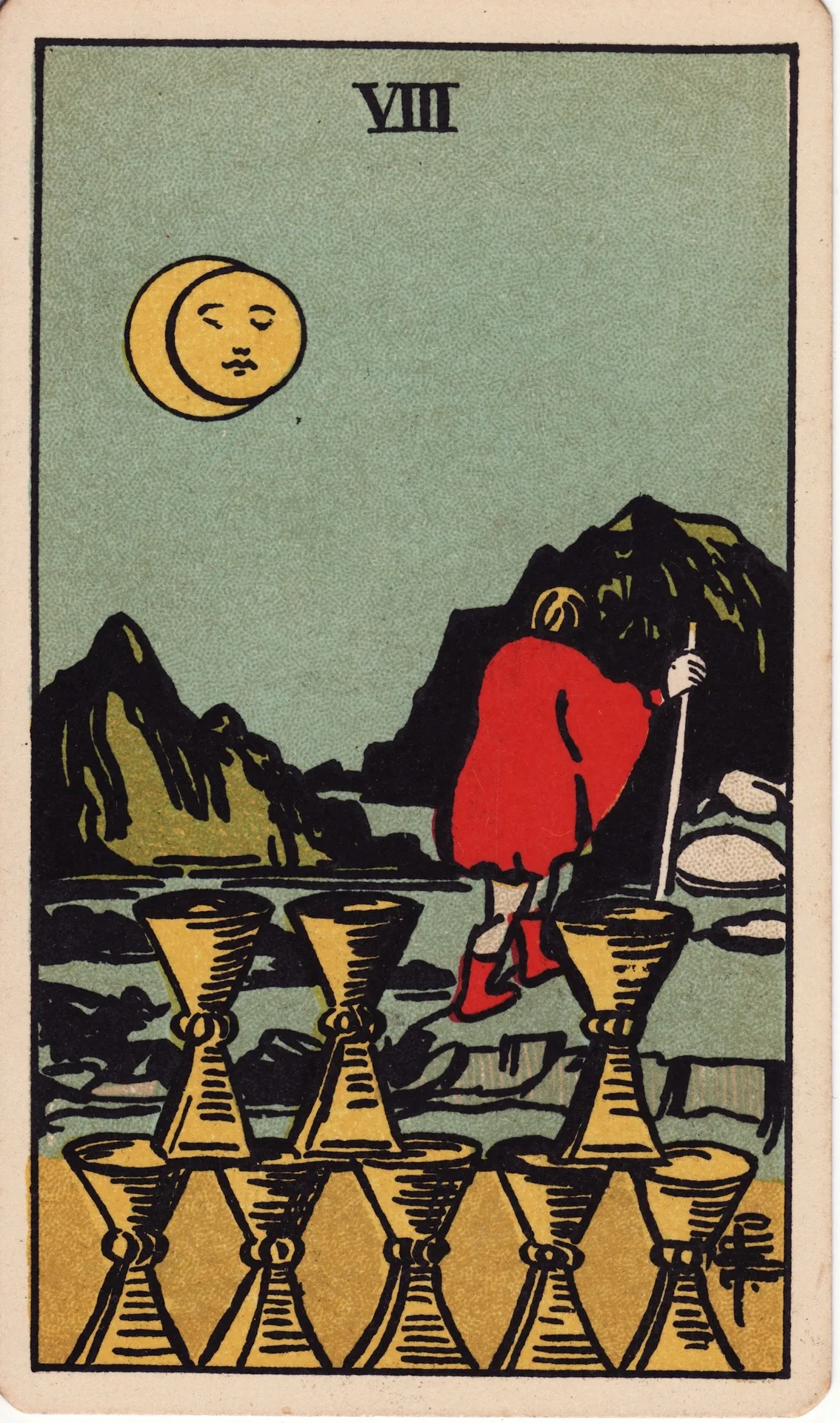 Eight of Cups — Rider-Waite tarot card