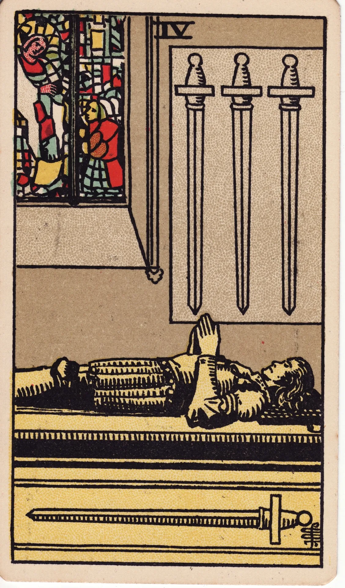 Four of Swords — Rider-Waite tarot card