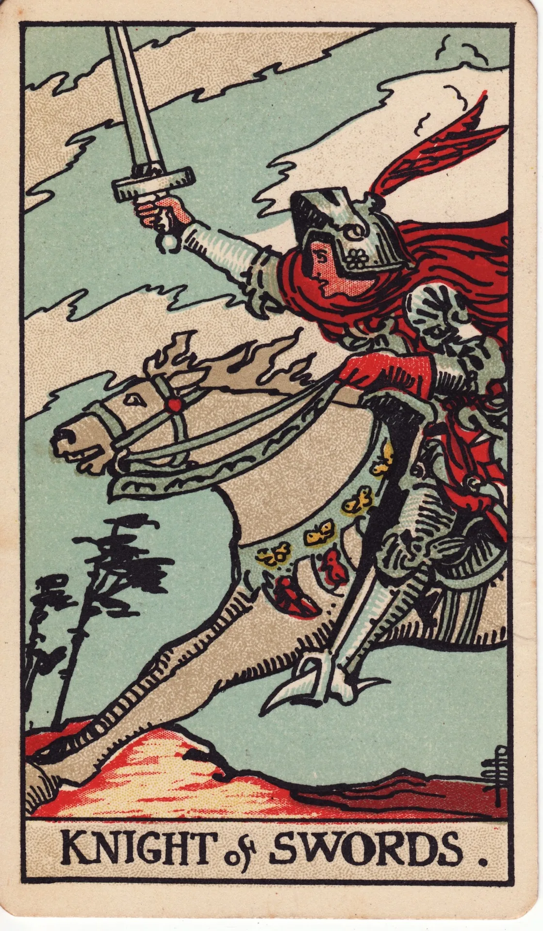 Knight of Swords — Rider-Waite tarot card