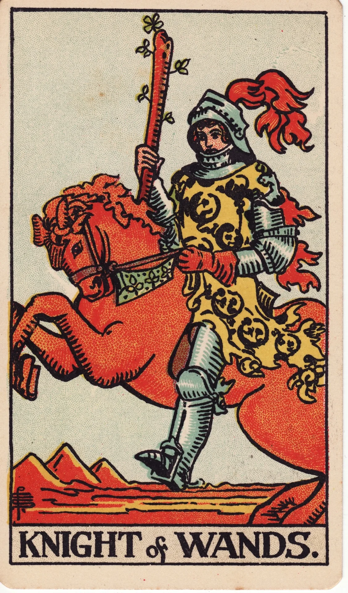Knight of Wands — Rider-Waite tarot card