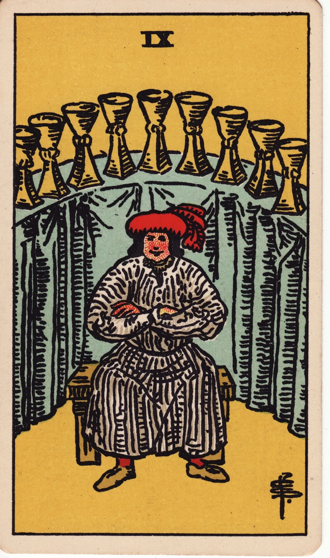 Nine of Cups — Rider-Waite tarot card