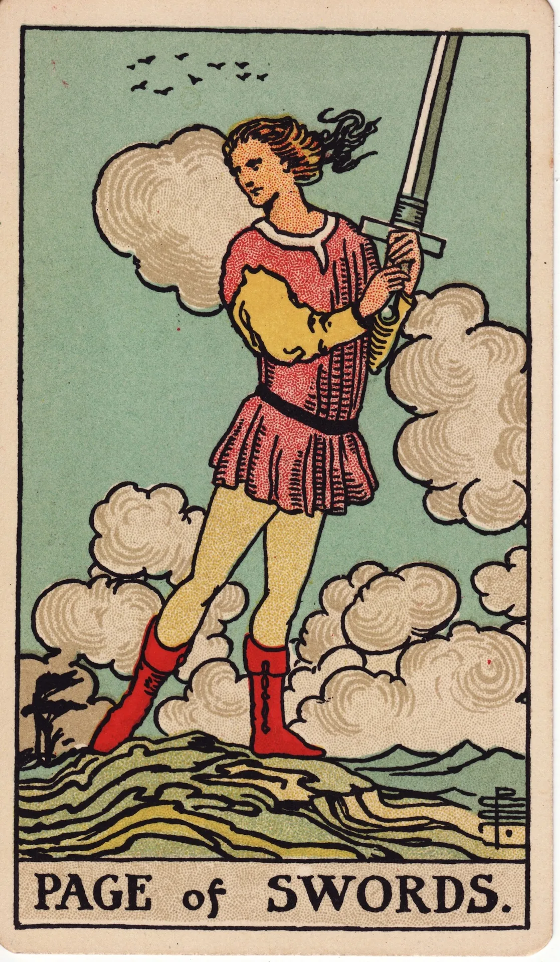 Page of Swords — Rider-Waite tarot card