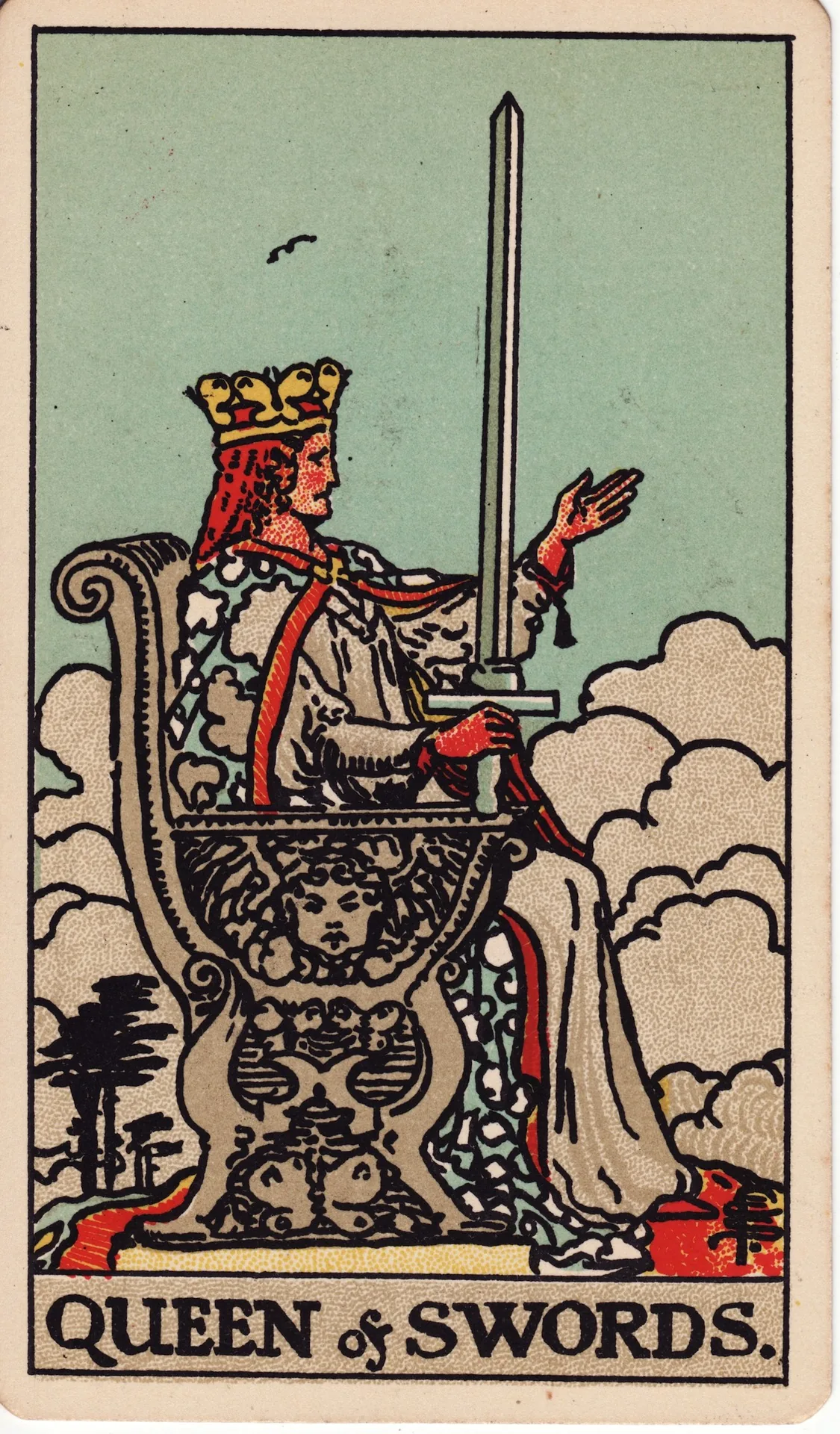 Queen of Swords — Rider-Waite tarot card