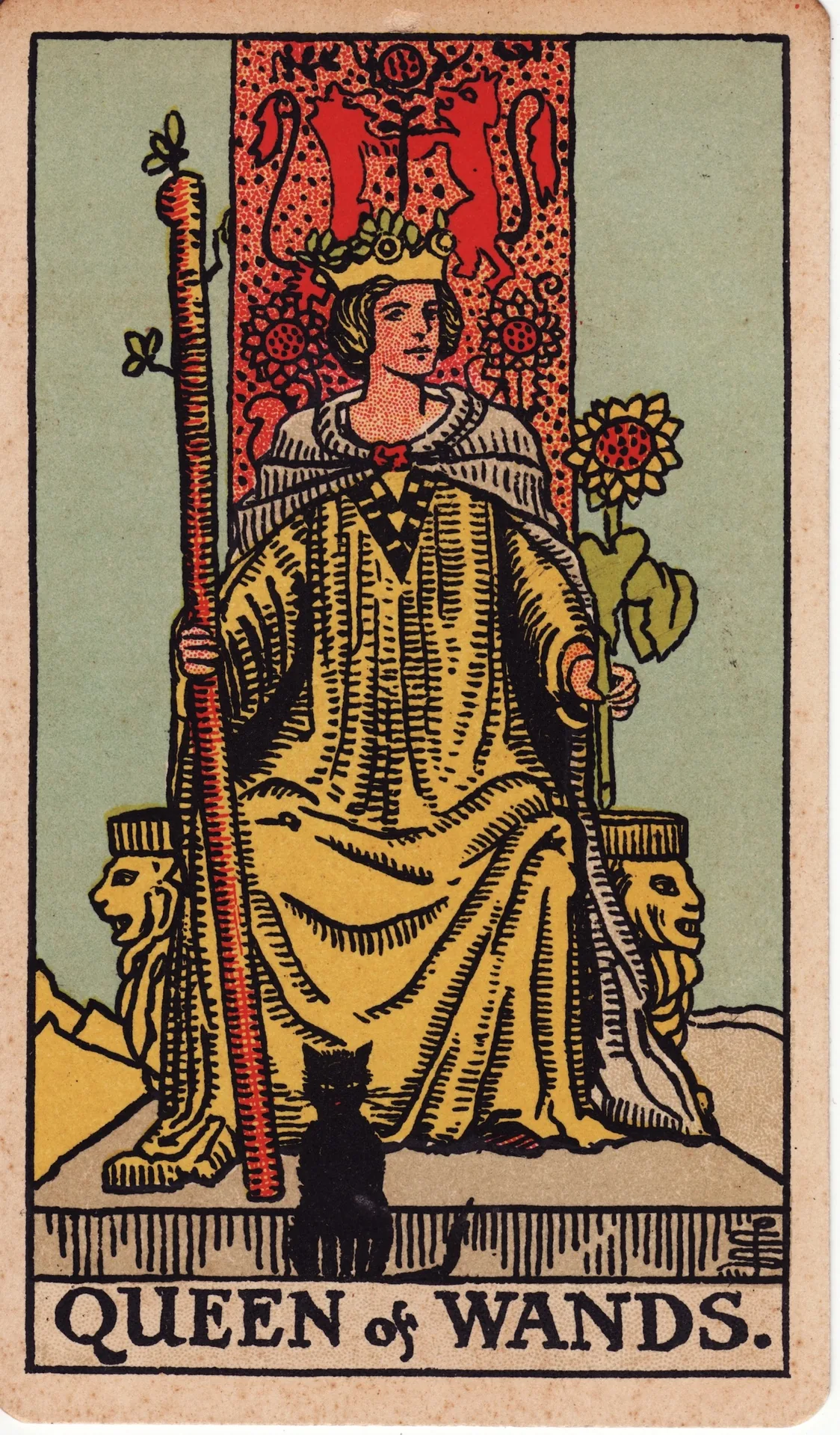 Queen of Wands — Rider-Waite tarot card