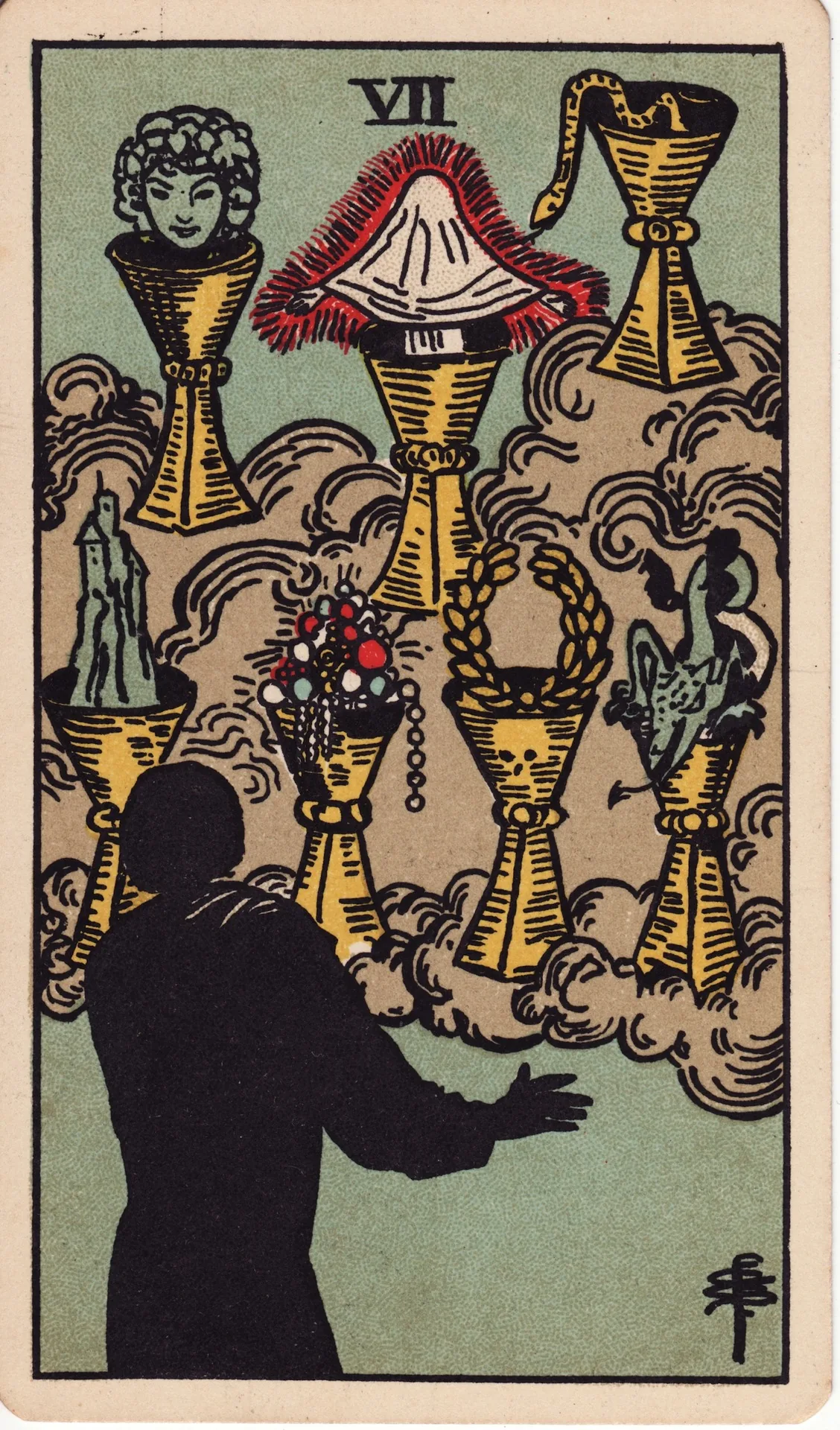 Seven of Cups — Rider-Waite tarot card