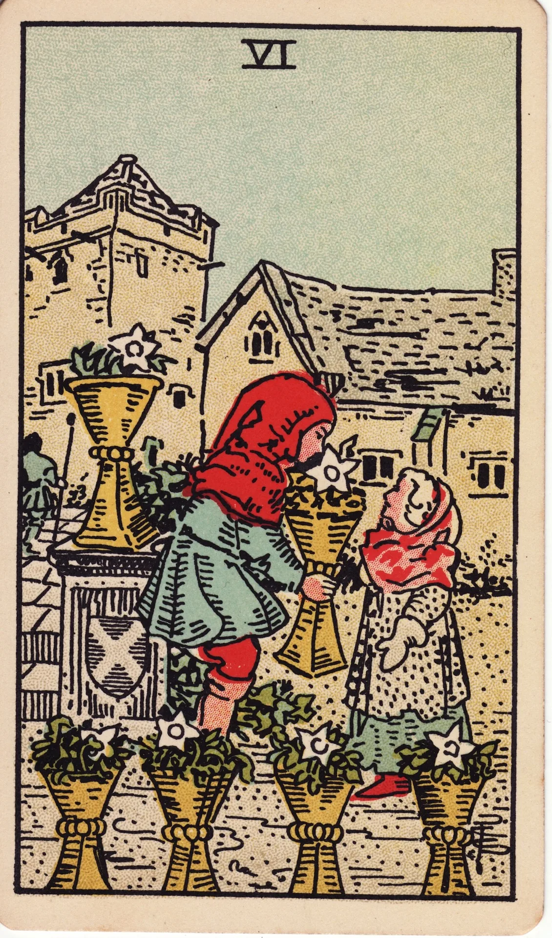 Six of Cups — Rider-Waite tarot card