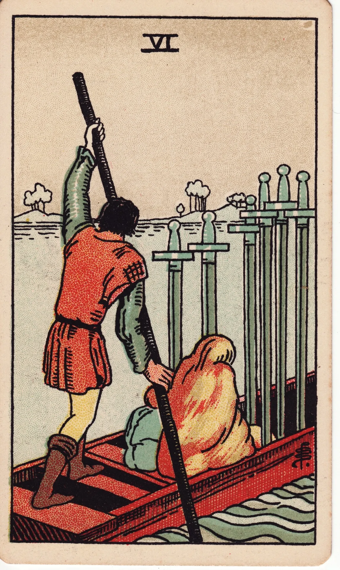 Six of Swords — Rider-Waite tarot card