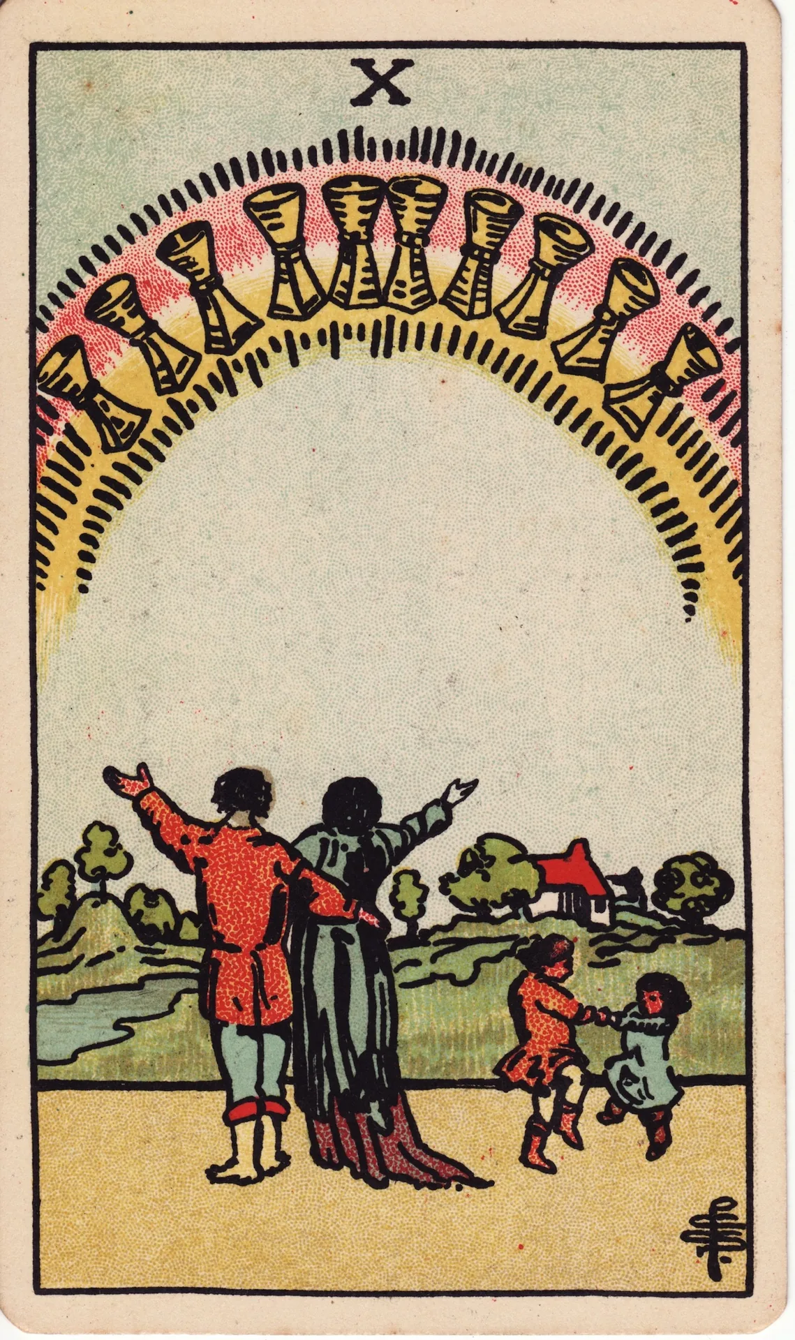 Ten of Cups — Rider-Waite tarot card