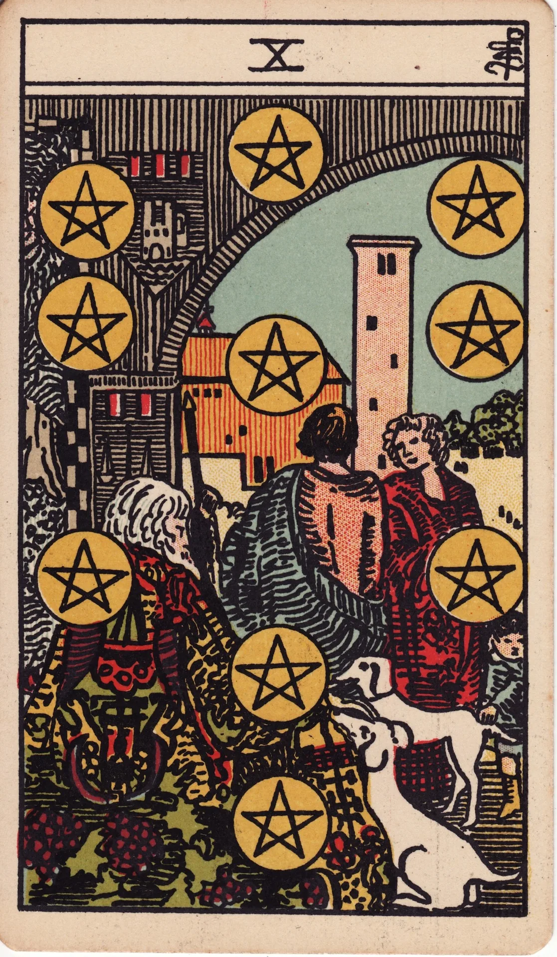 Ten of Pentacles — Rider-Waite tarot card