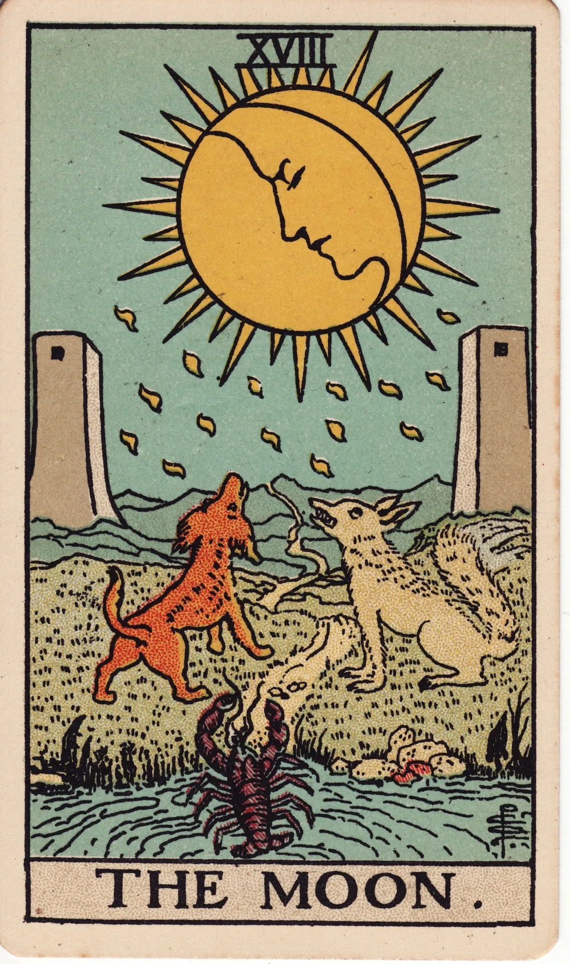 The Moon — Rider-Waite tarot card