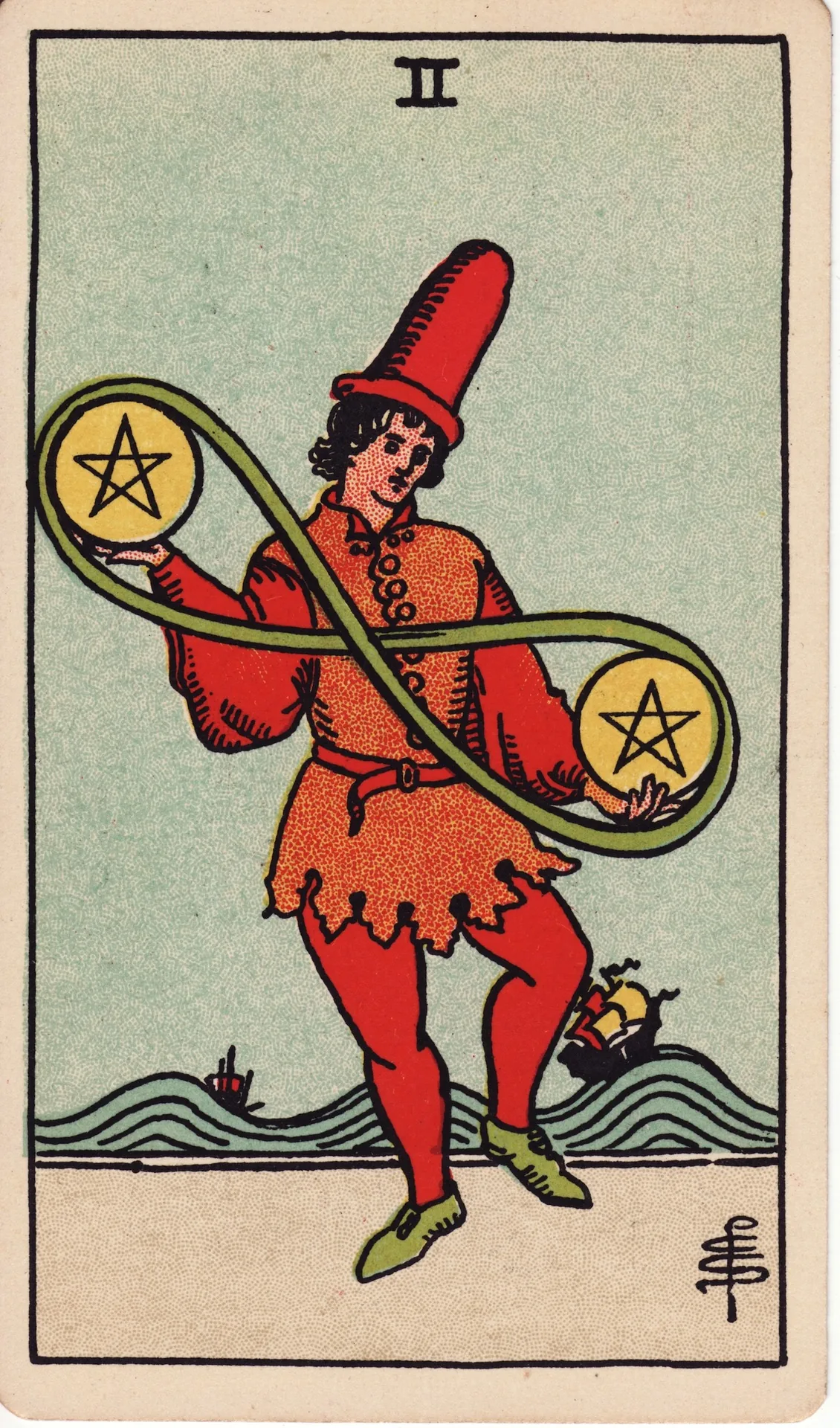 Two of Pentacles — Rider-Waite tarot card